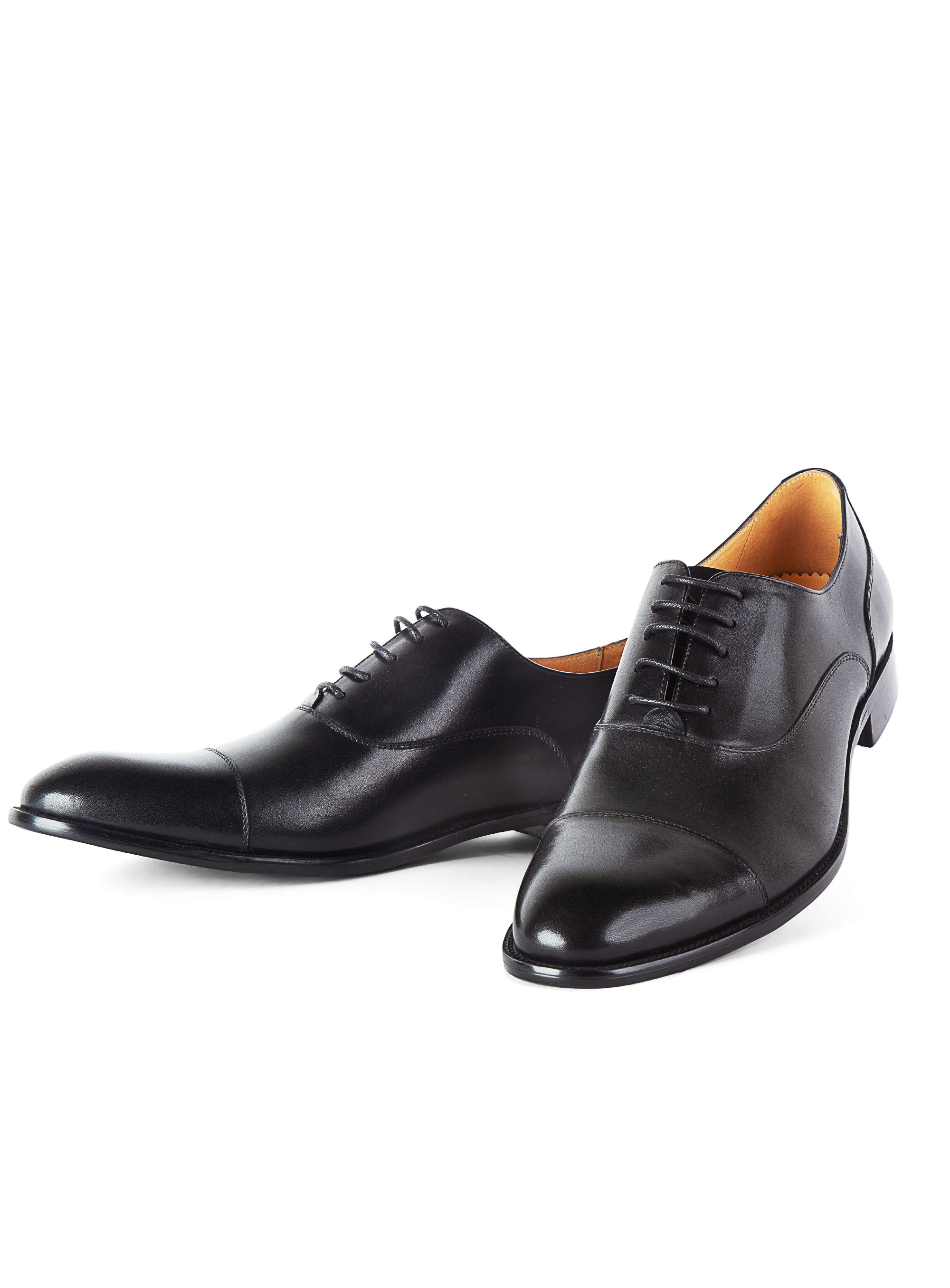 Men {collection_title} Montisanti Black Toe Cap Derby Peter Jackson
