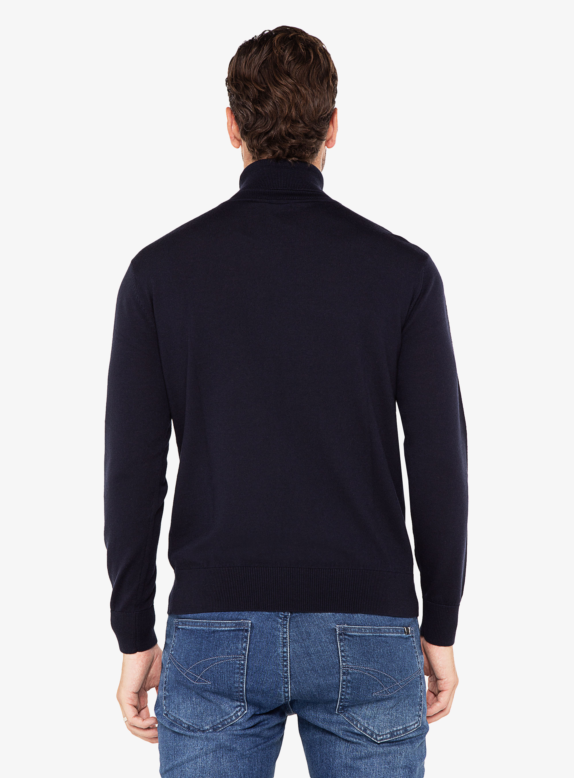 Men {collection_title} Navy Turtleneck Knit Peter Jackson