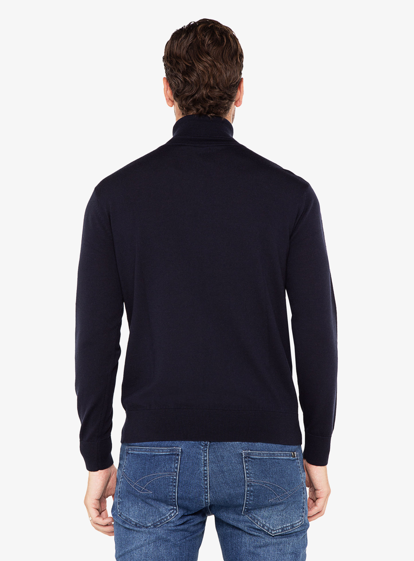 Men {collection_title} Navy Turtleneck Knit Peter Jackson