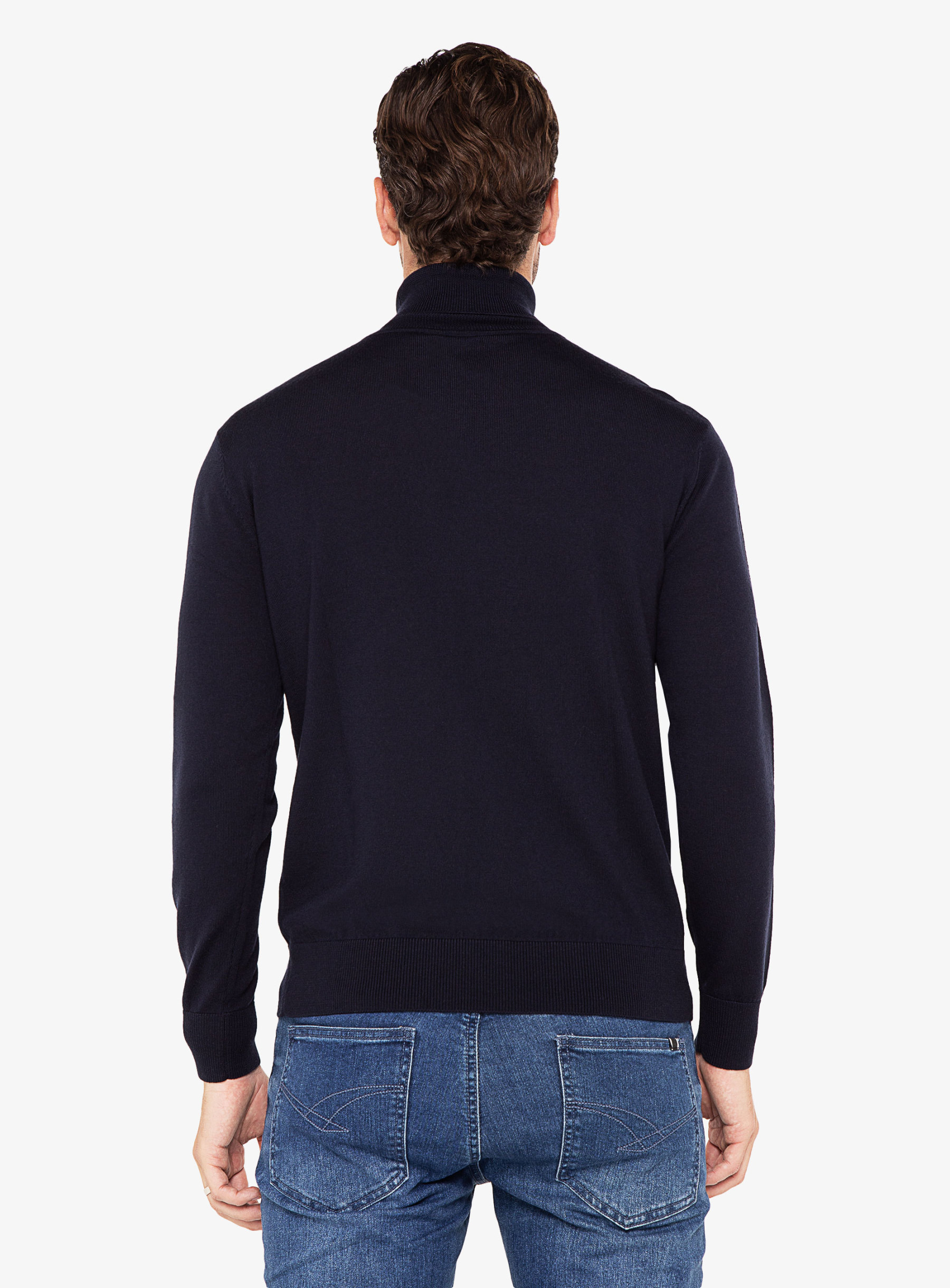 Men {collection_title} Navy Turtleneck Knit Peter Jackson