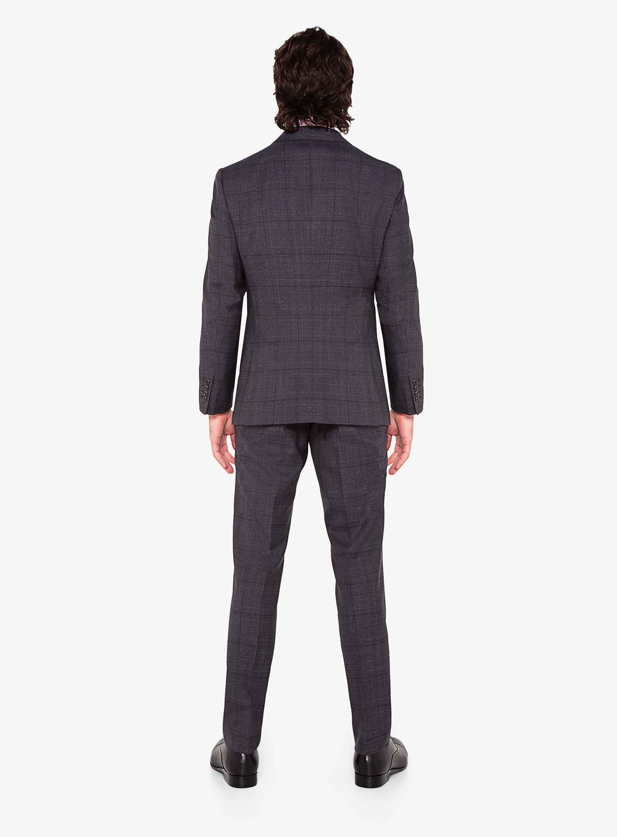 Tuxedo Three Piece Grey Textured Formal Suit - Rodrigo