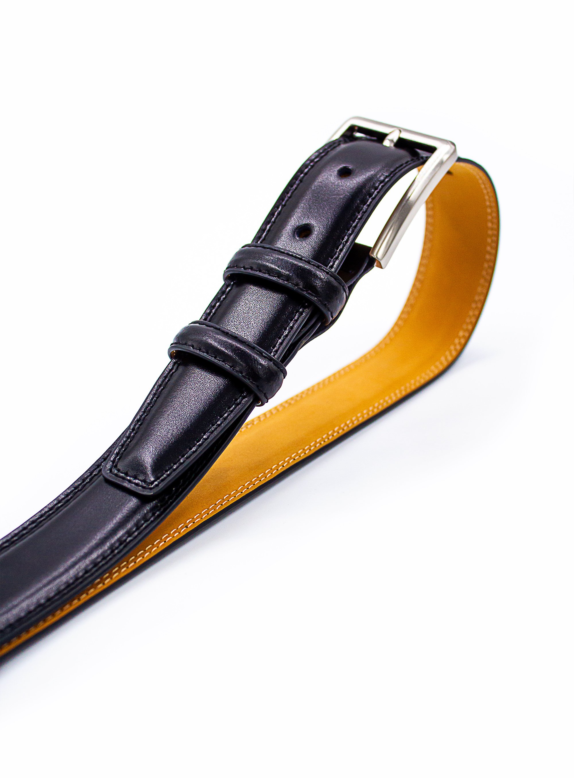 Men {collection_title} Black Leather Belt Peter Jackson