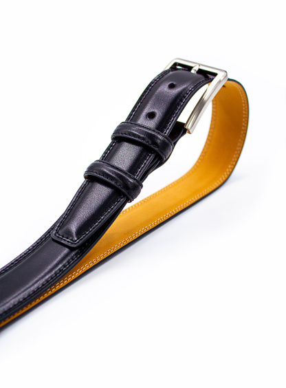 Men {collection_title} Black Leather Belt Peter Jackson