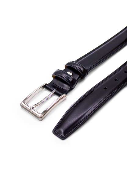 Men {collection_title} Black Leather Belt Peter Jackson