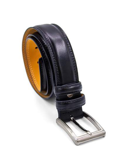 Men {collection_title} Black Leather Belt Peter Jackson