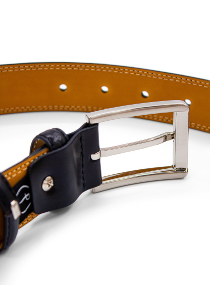 Men {collection_title} Black Leather Belt Peter Jackson