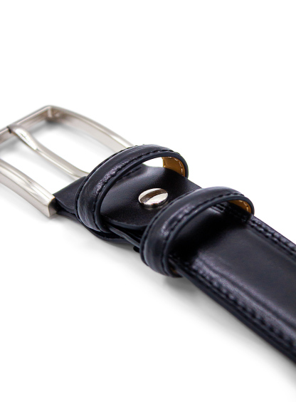Men {collection_title} Black Leather Belt Peter Jackson