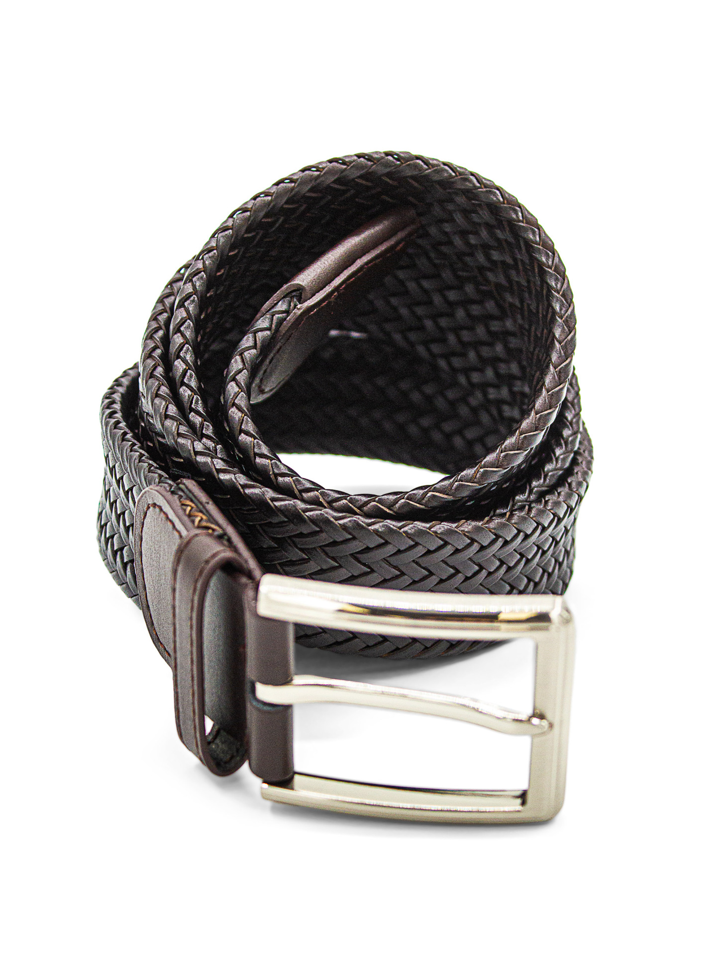 Men {collection_title} Woven Leather Belt Peter Jackson