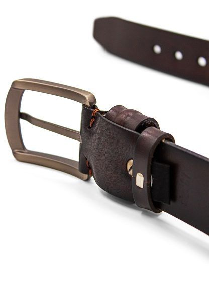 Men {collection_title} Brown Leather Jean Belt Peter Jackson