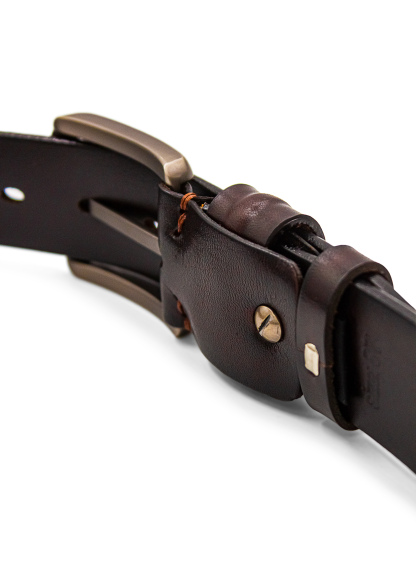 Men {collection_title} Brown Leather Jean Belt Peter Jackson