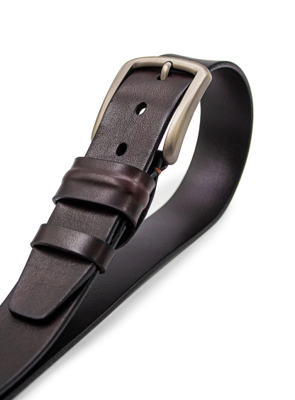 Men {collection_title} Brown Leather Jean Belt Peter Jackson