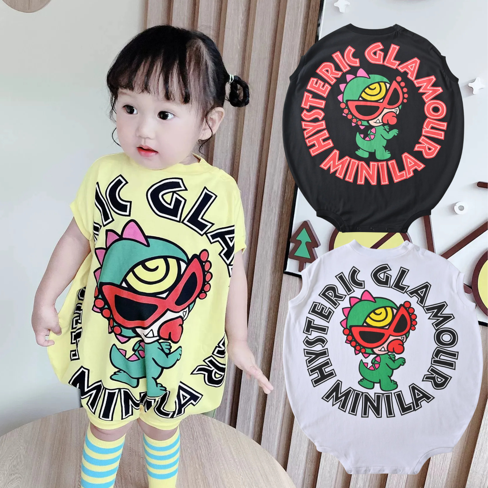 Hysteriamini  ロンパース 4色展開(80cm-110cm) 0707-1-2