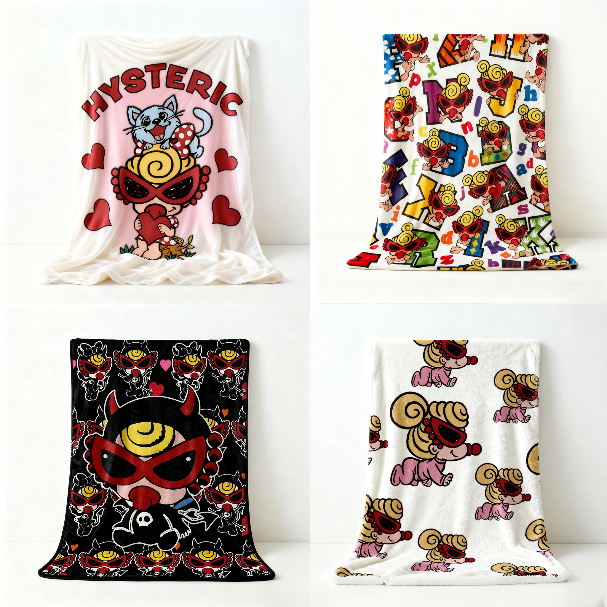 Hysteriamini 毛布 ブランケット スワンネル3wayひざ掛け 1203-1