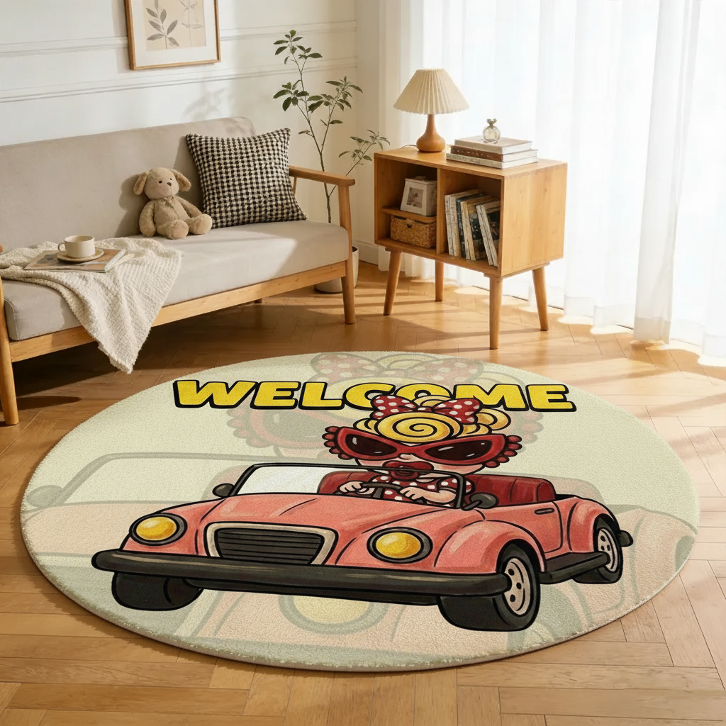 Hysteriamini ラグ 円形 短毛 260331-1