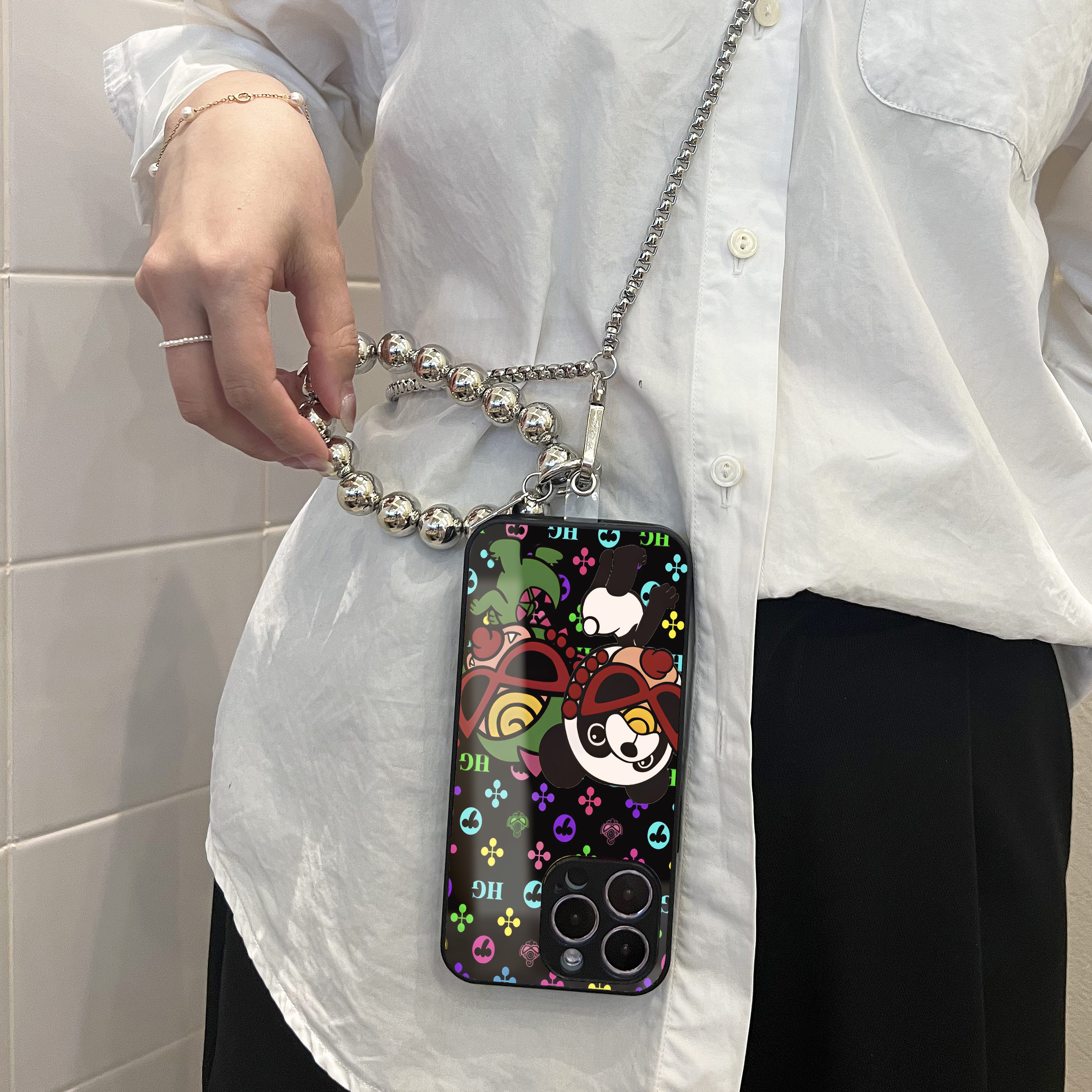 Hysteriamini チェーンショルダー付きiPhoneケース 108-1-2