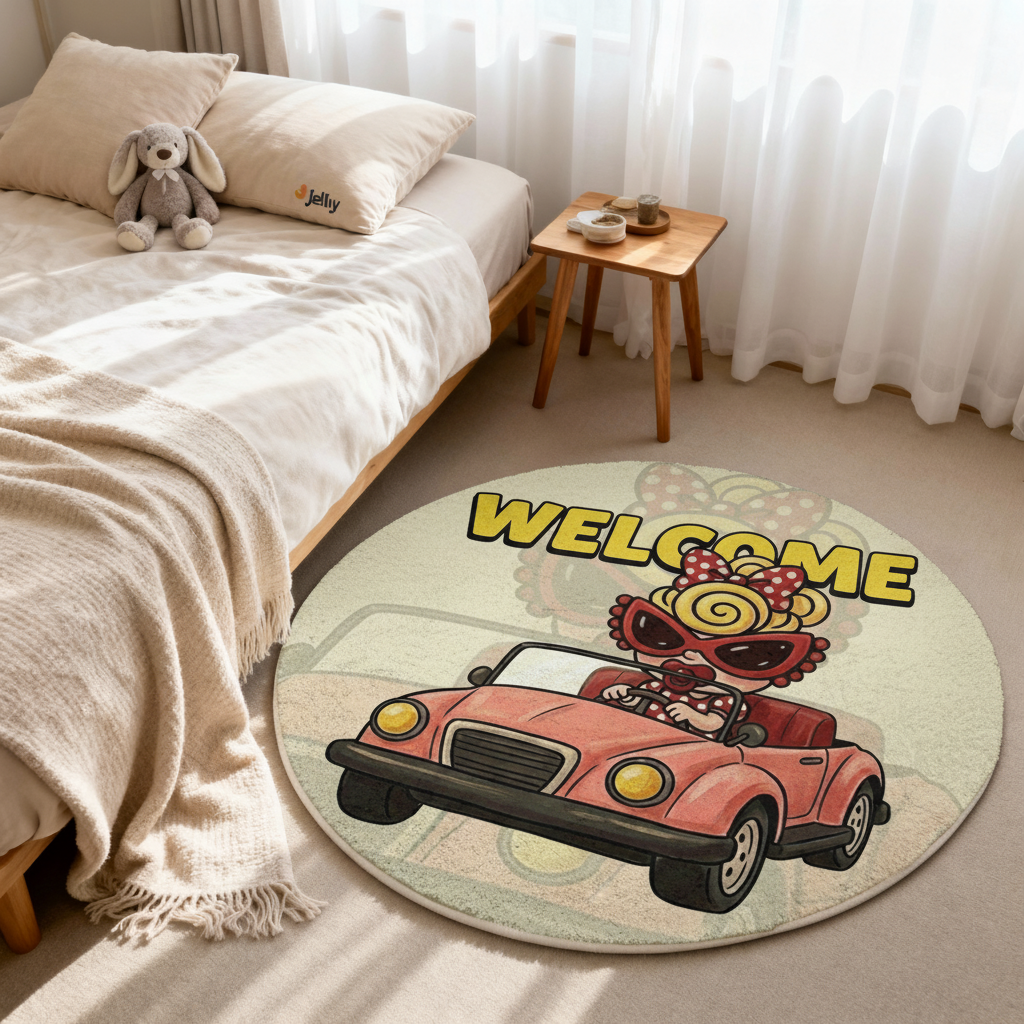 Hysteriamini ラグ 円形 短毛 260331-1