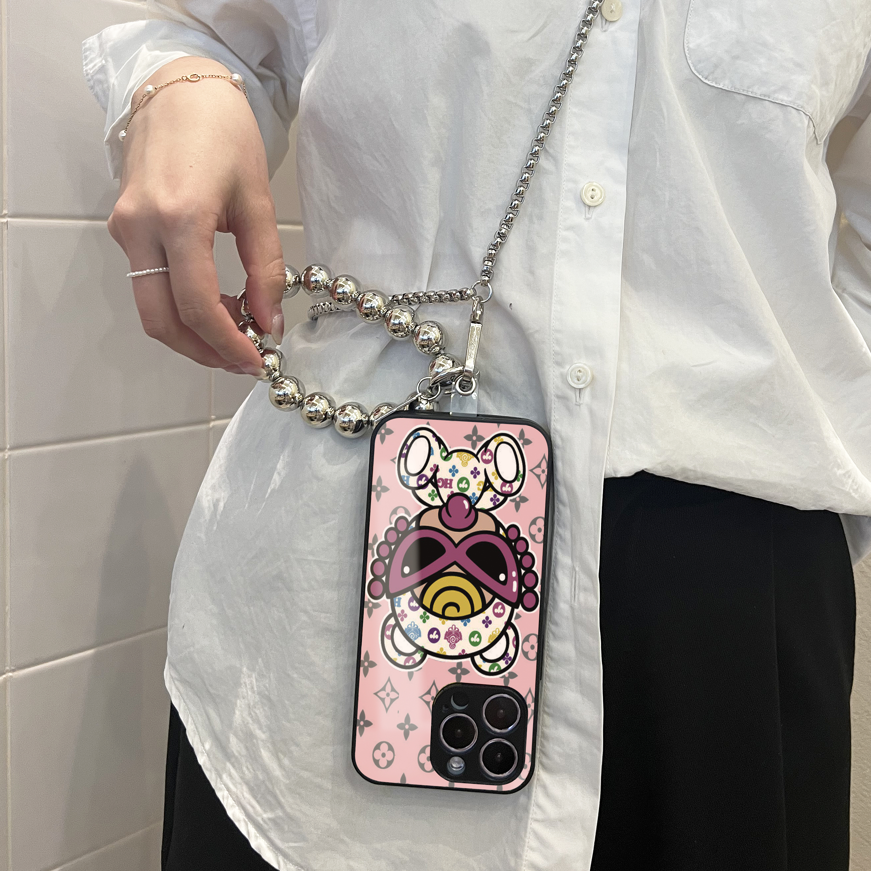 Hysteriamini チェーンショルダー付きiPhoneケース 108-1-3