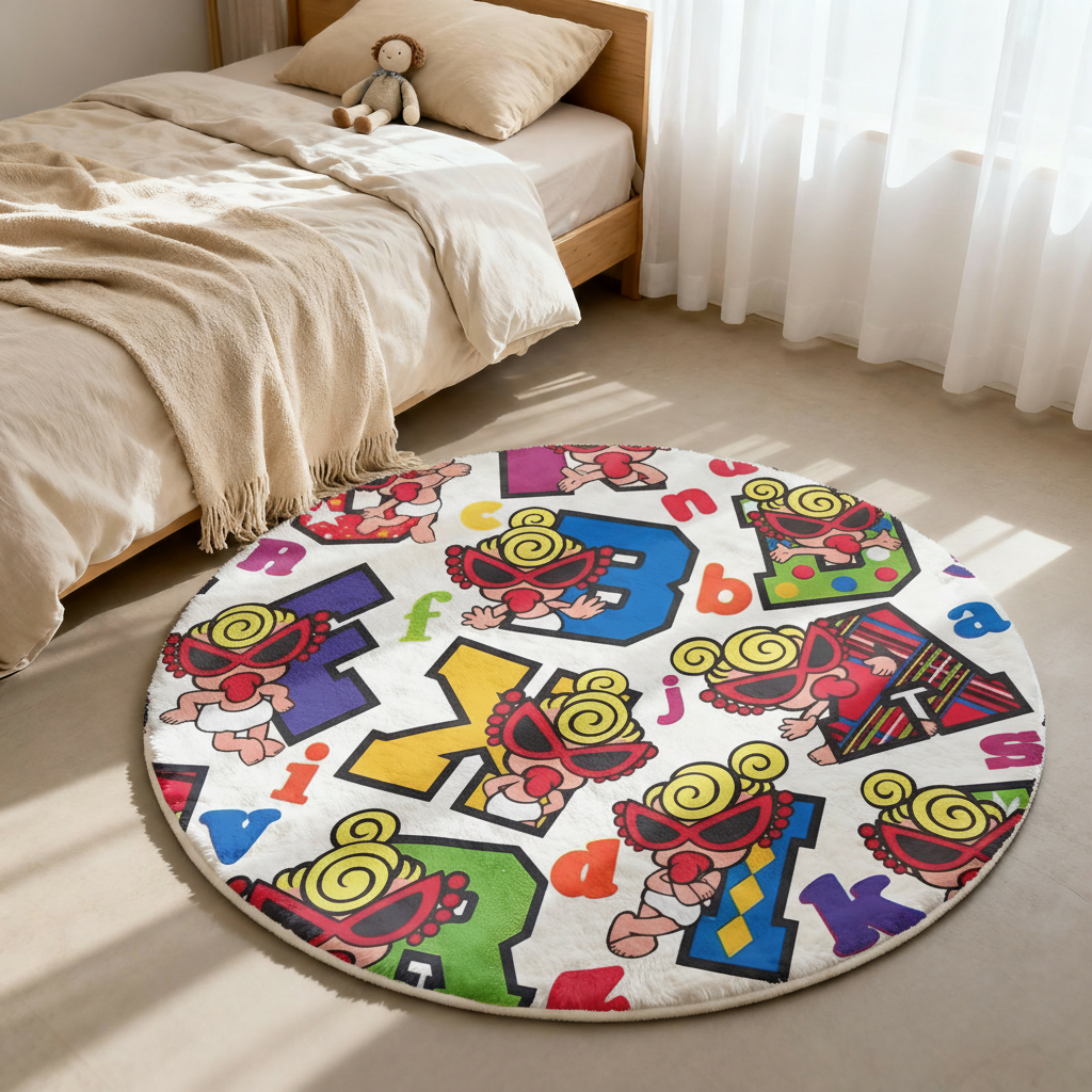 Hysteriamini ラグ 円形 短毛 0119-11