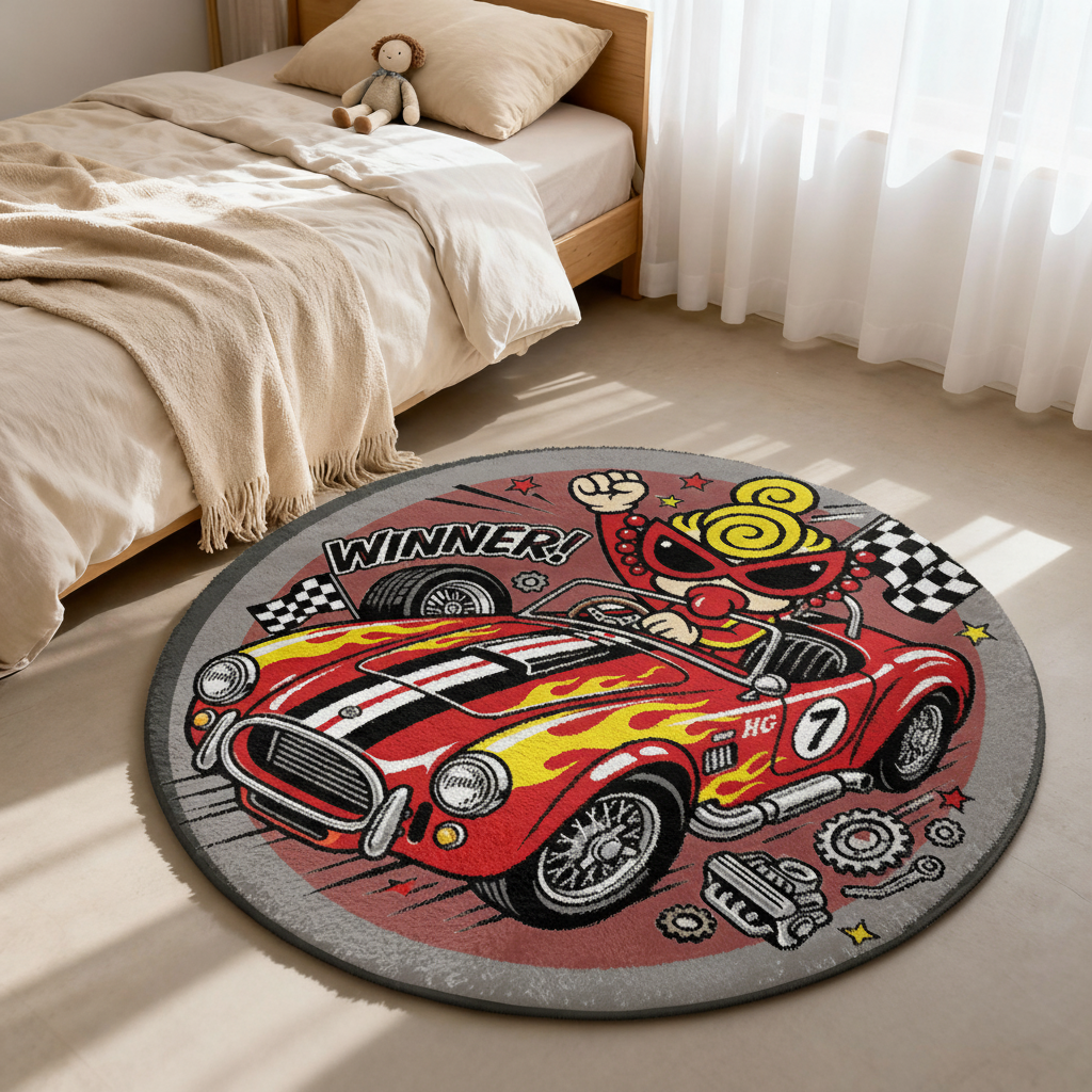 Hysteriamini ラグ 円形 短毛 260331-5