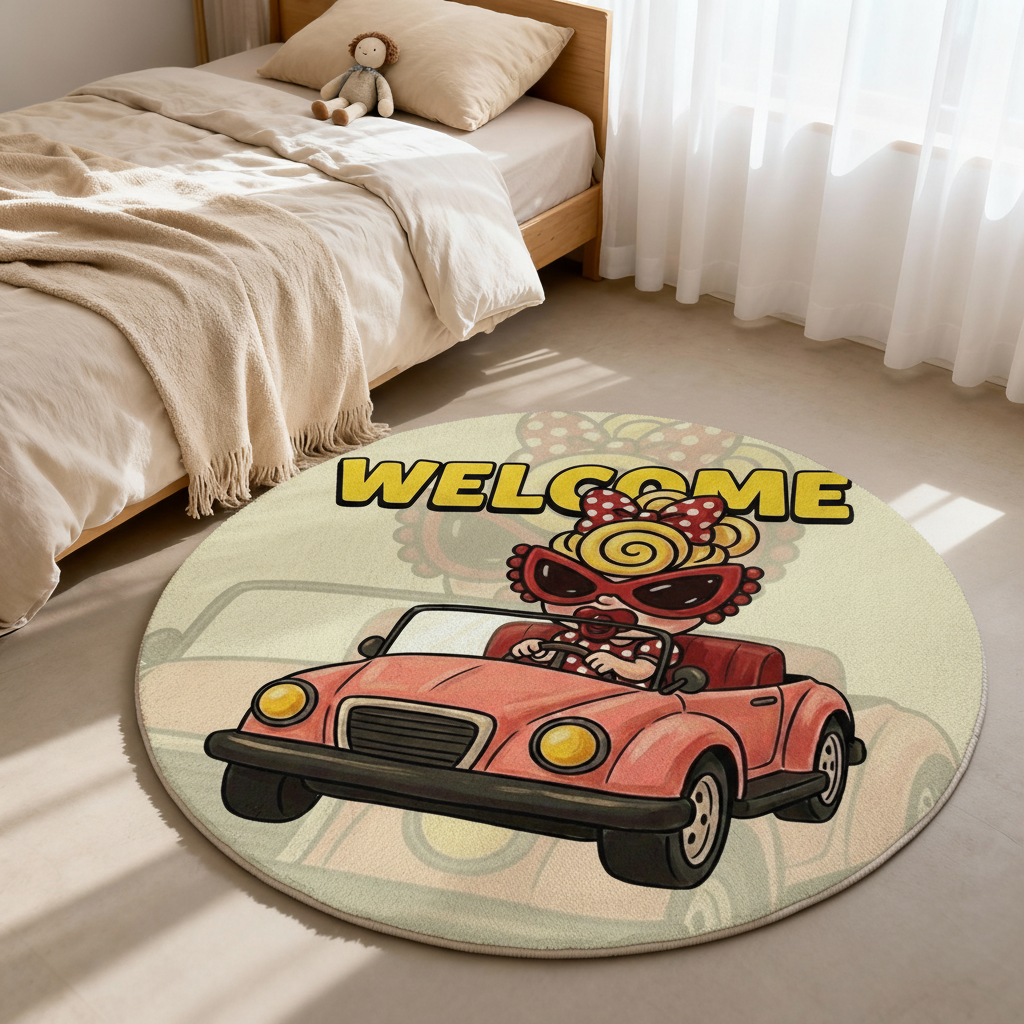 Hysteriamini ラグ 円形 短毛 260331-1