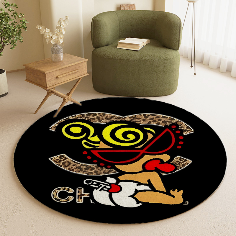 Hysteriamini ラグ 円形 短毛 0927-4-7