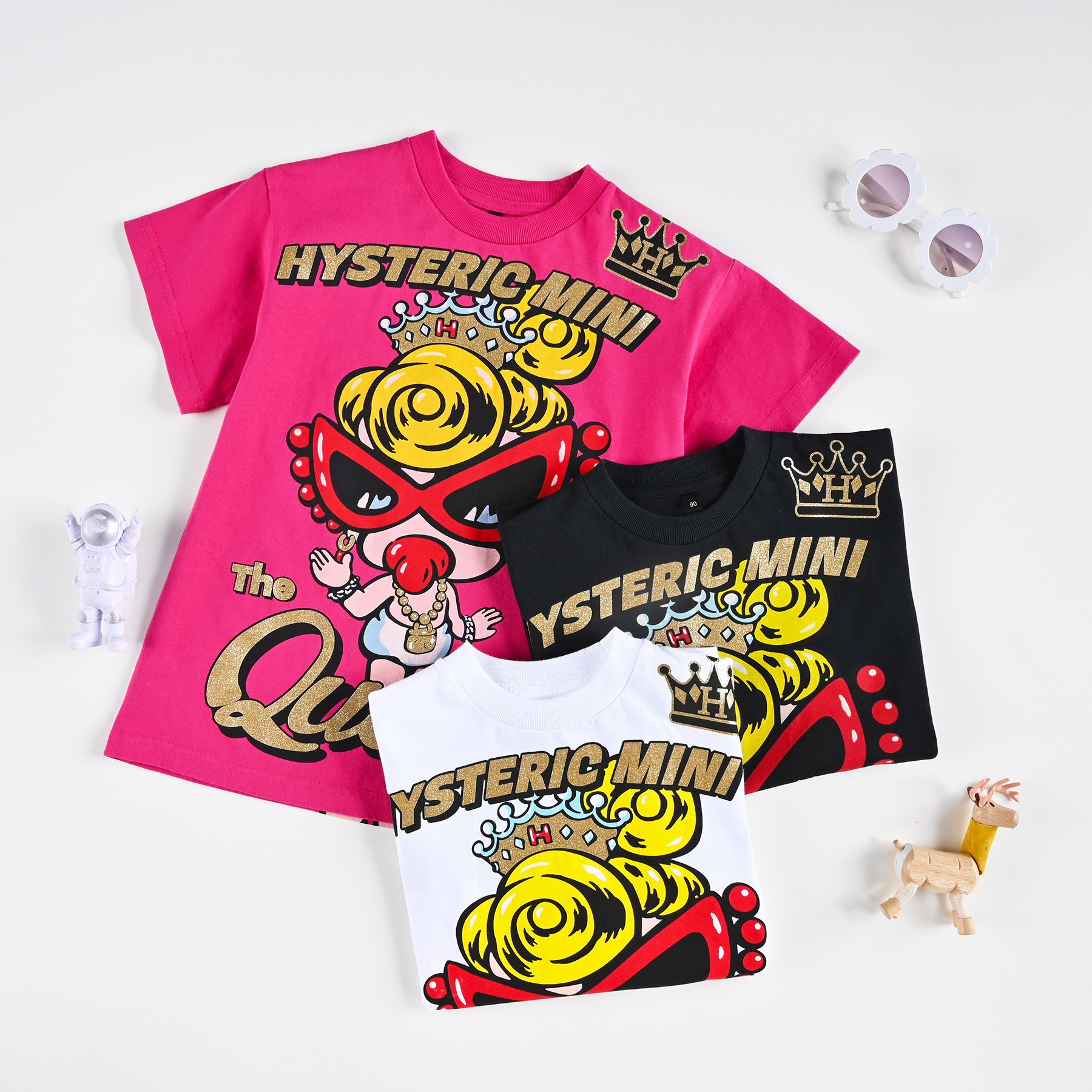Hysteriamini ビッグTシャツ 3色展開(90cm-140cm/M)0411-4-2
