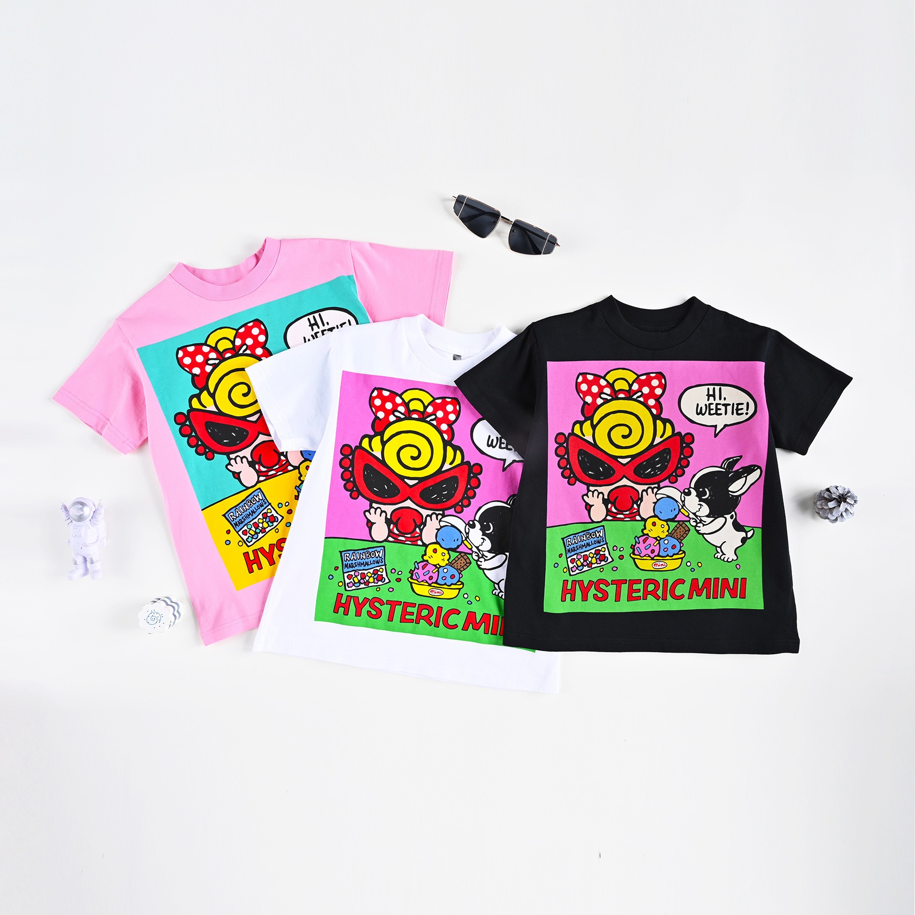 Hysteriamini ビッグTシャツ 3色展開(90cm-140cm/M)0411-4-3