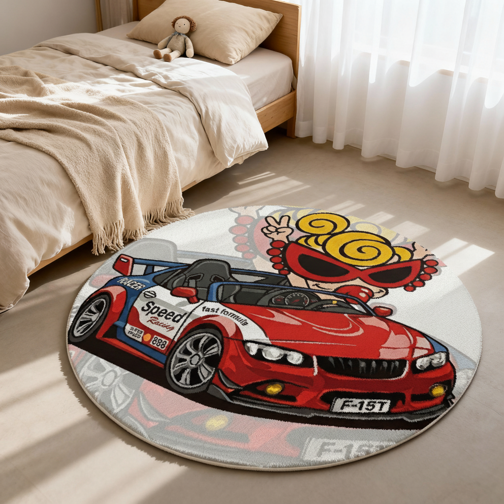 Hysteriamini ラグ 円形 短毛 260331-3