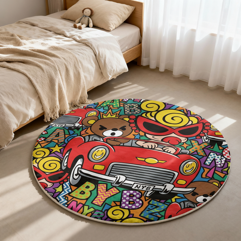 Hysteriamini ラグ 円形 短毛 260331-2