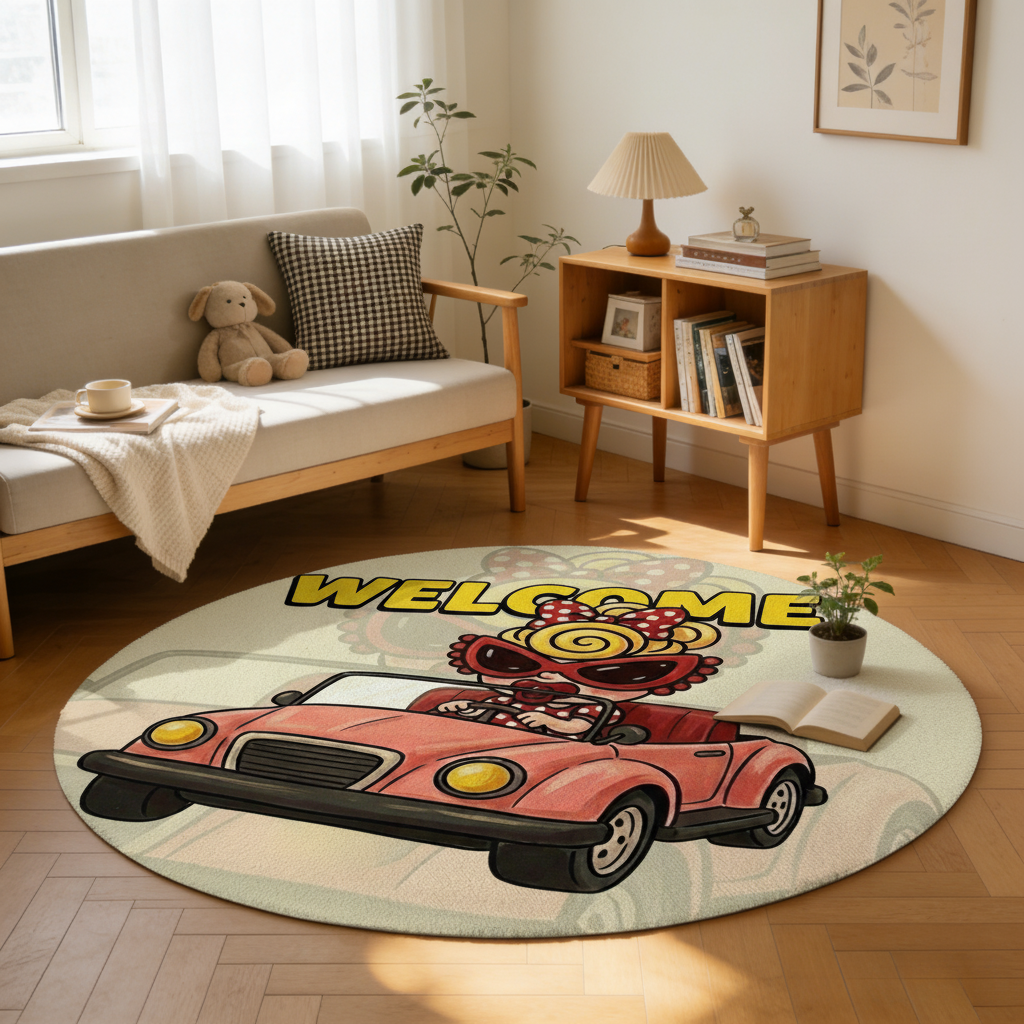 Hysteriamini ラグ 円形 短毛 260331-1