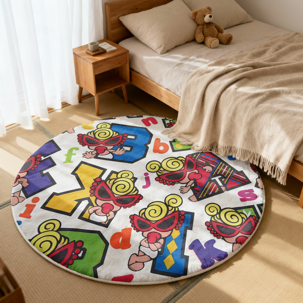 Hysteriamini ラグ 円形 短毛 0119-11