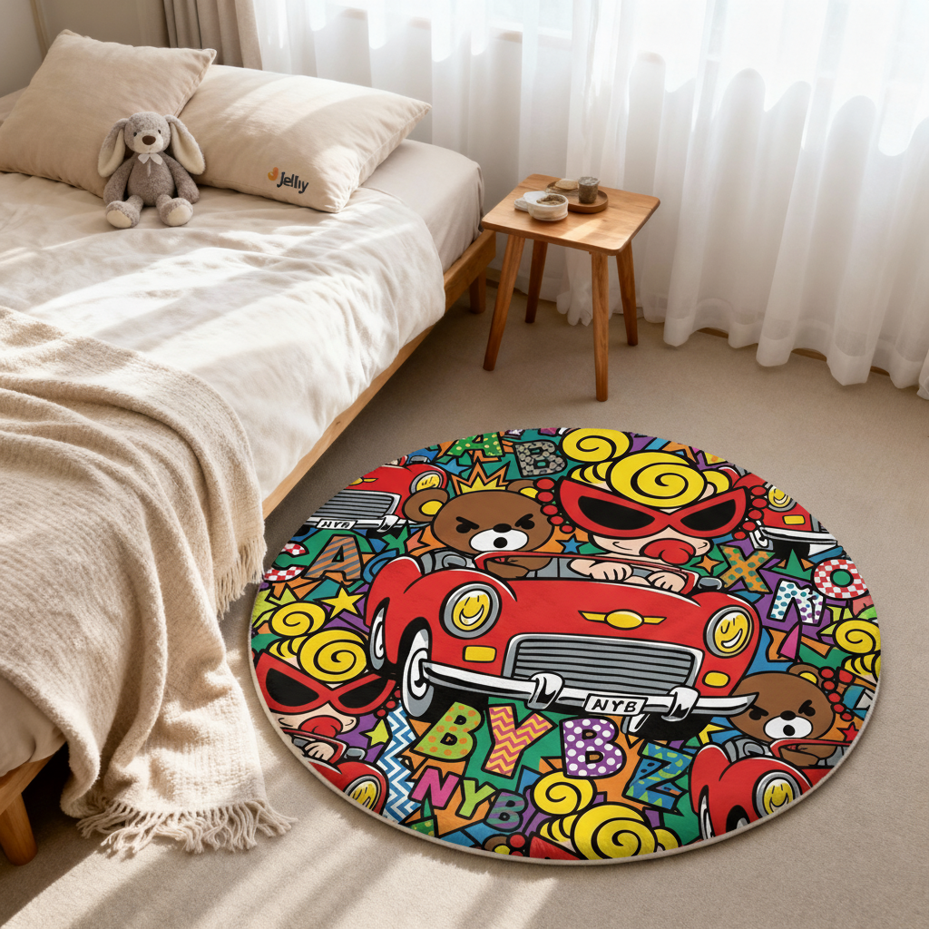 Hysteriamini ラグ 円形 短毛 260331-2