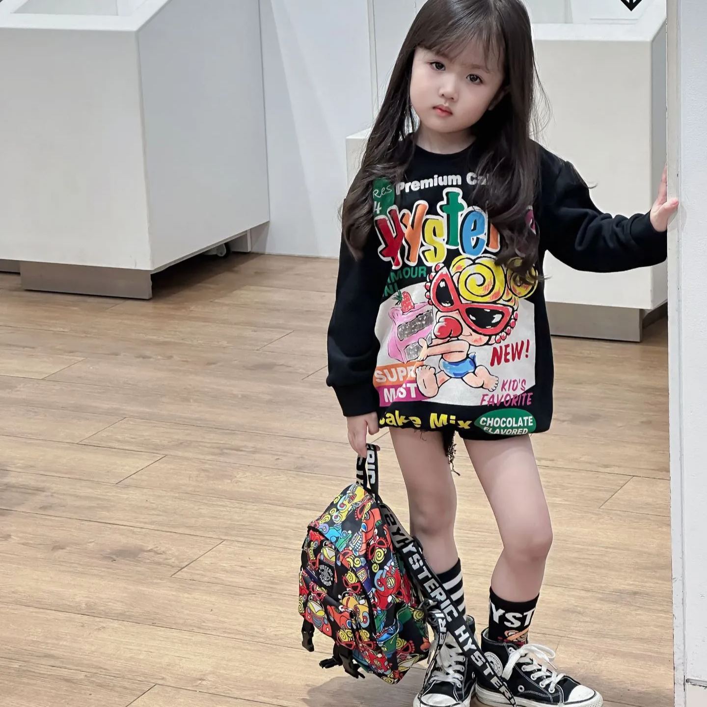 Hysteriamini BIGトレーナー2色展開 (90cm-140cm) 0102-2-1