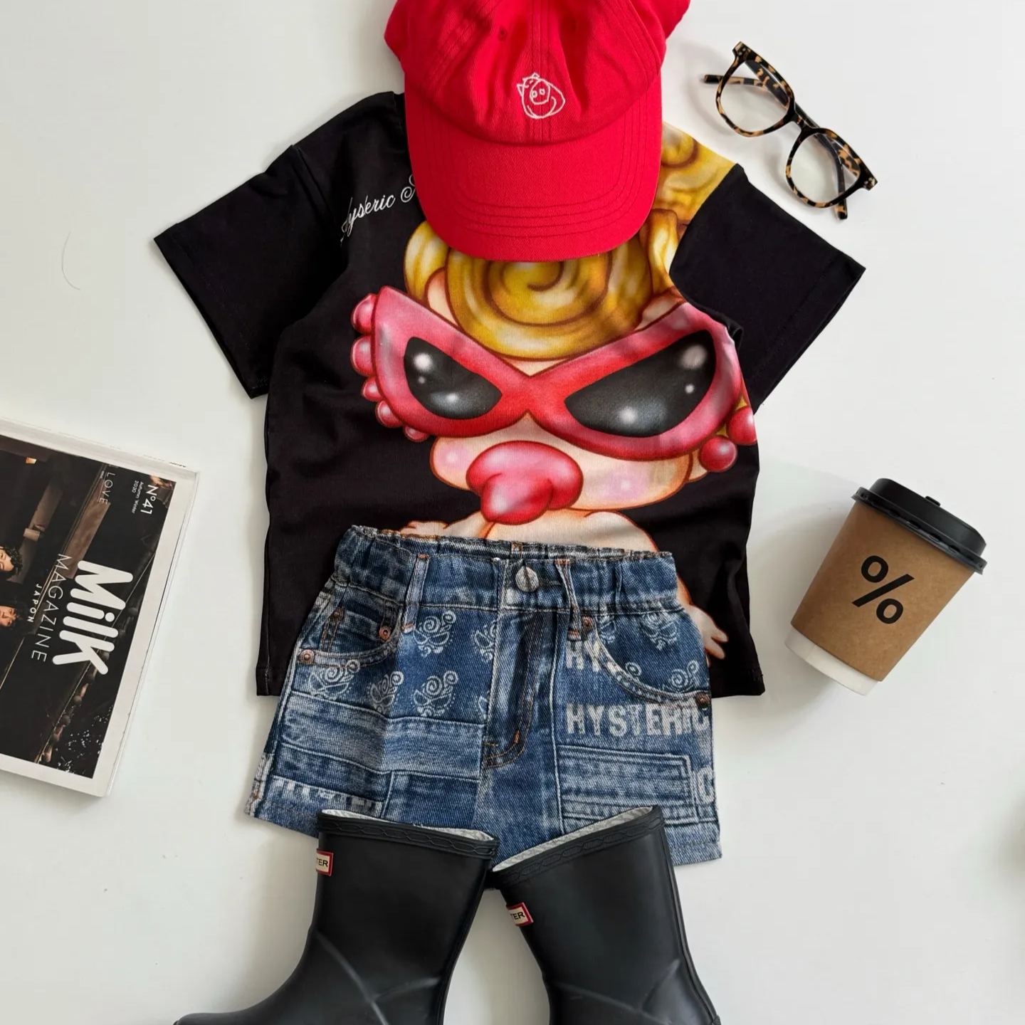 Hysteriamini ビッグTシャツ (90cm-140cm)0429-7-1