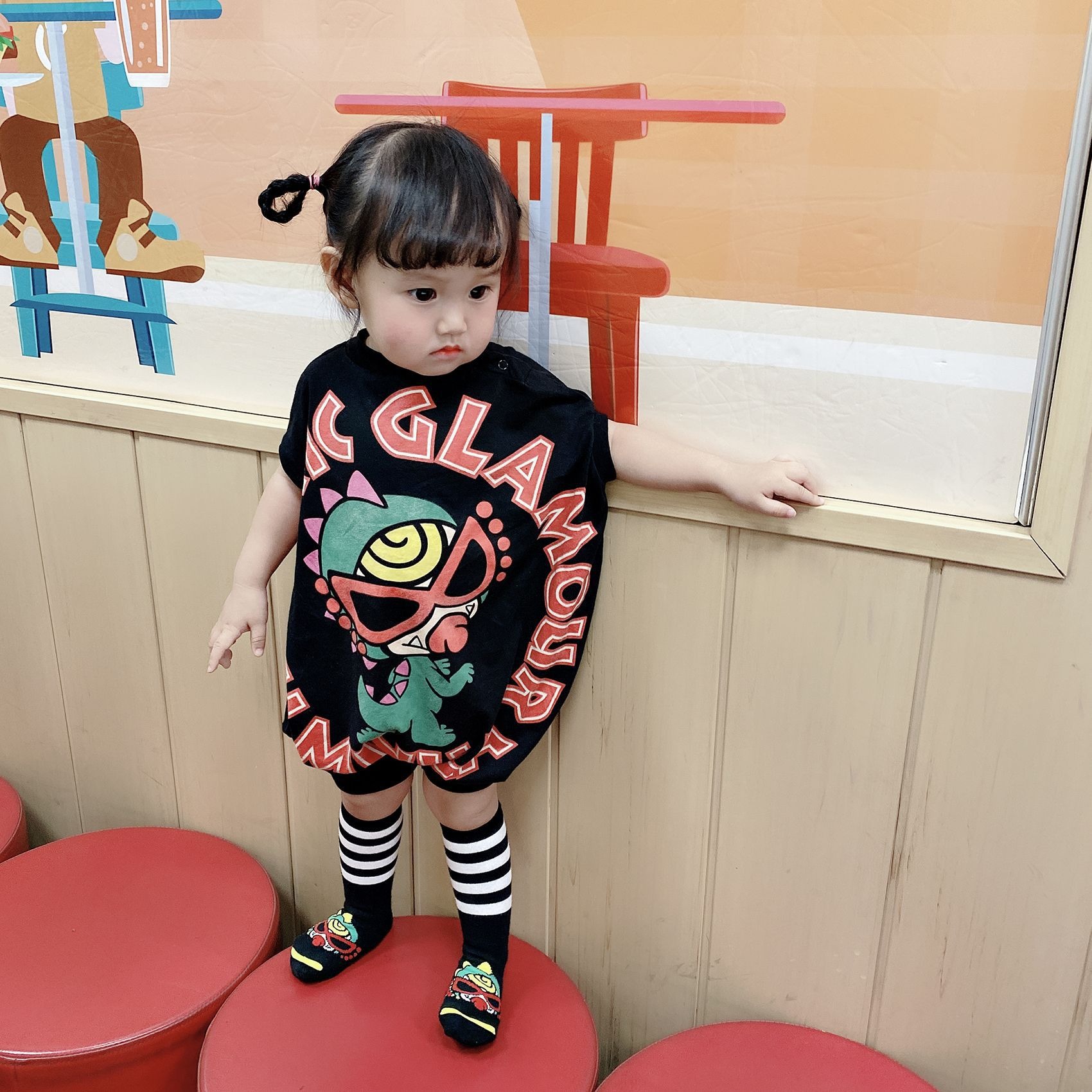 Hysteriamini ロンパース 4色展開(80cm-110cm) 0707-1-2