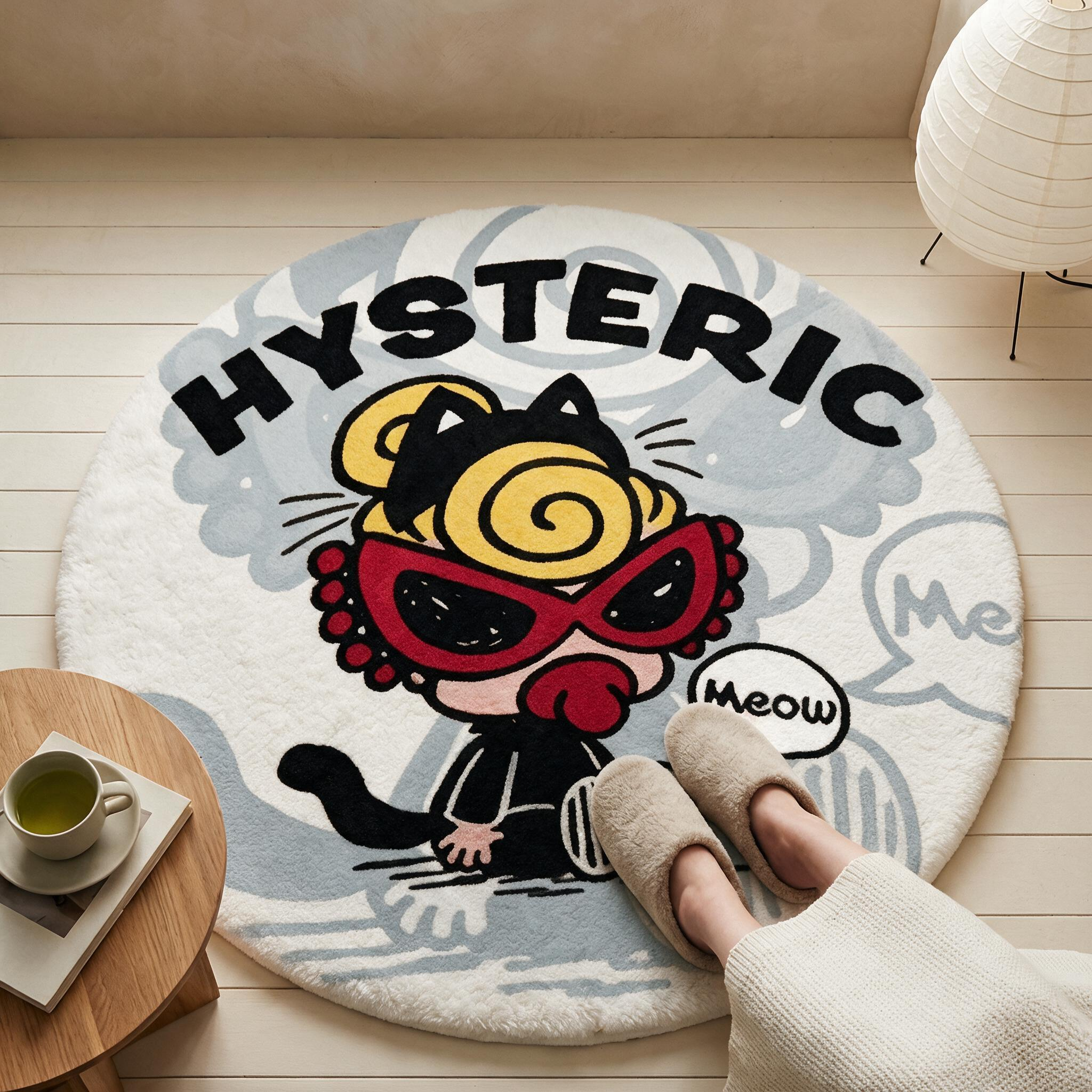 Hysteriamini ラグ 円形 短毛 26929-6