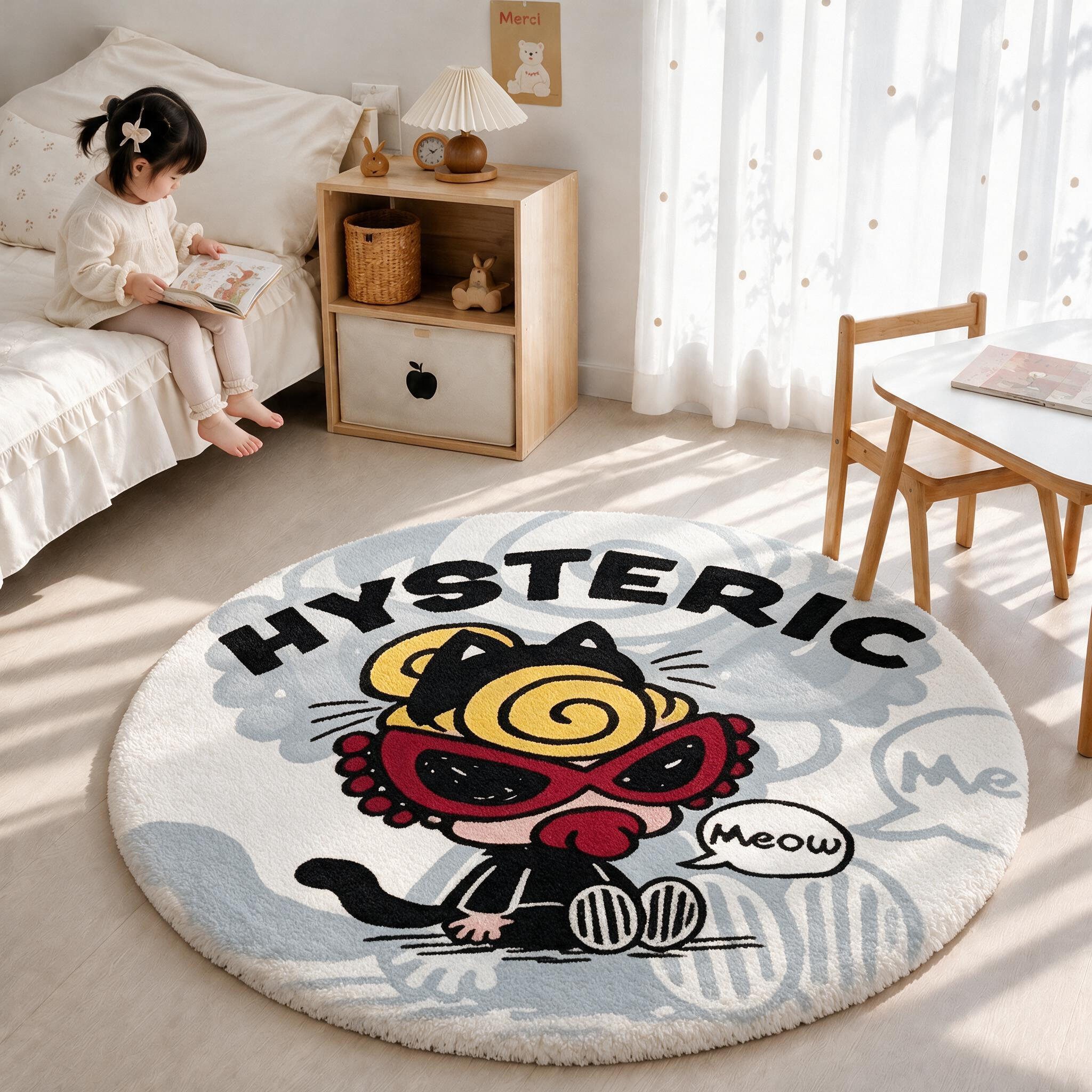Hysteriamini ラグ 円形 短毛 26929-6