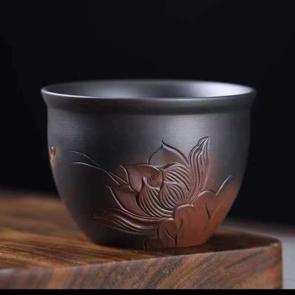 紫陶荷花主人杯