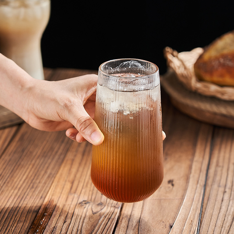 簡約敞口玻璃咖啡杯