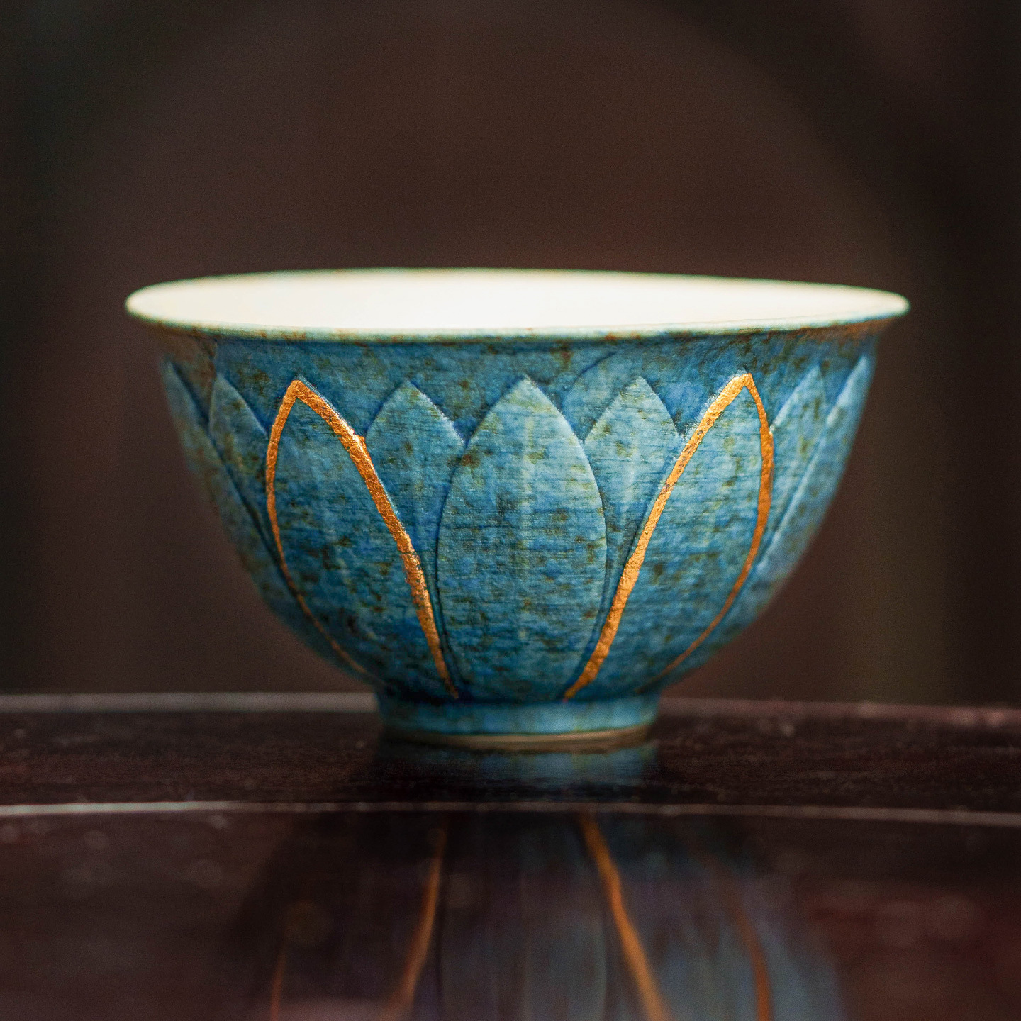 灰藍火石紅品茗杯