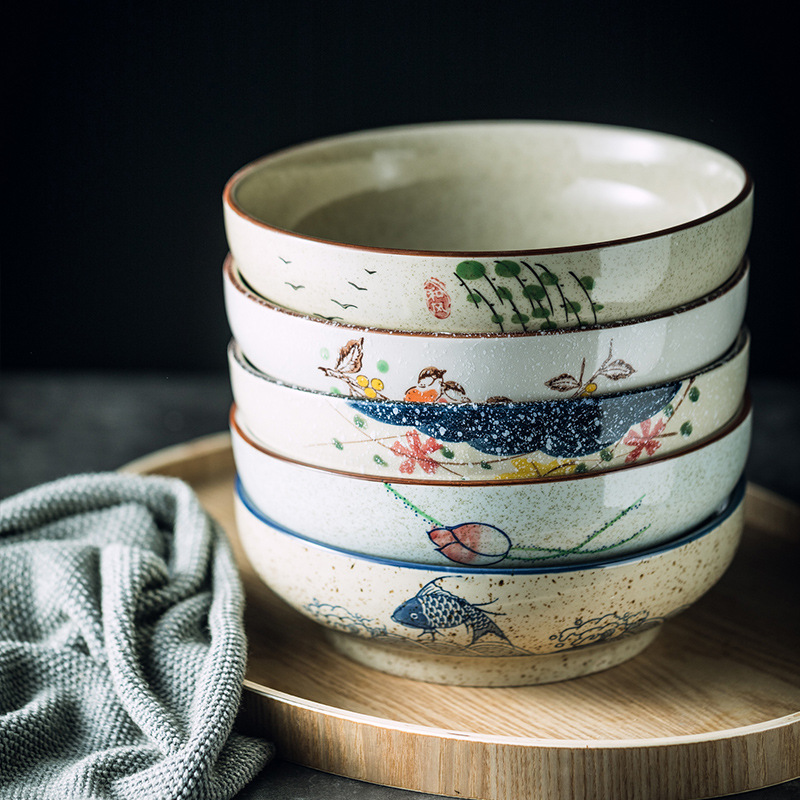 日式和風螺紋碗