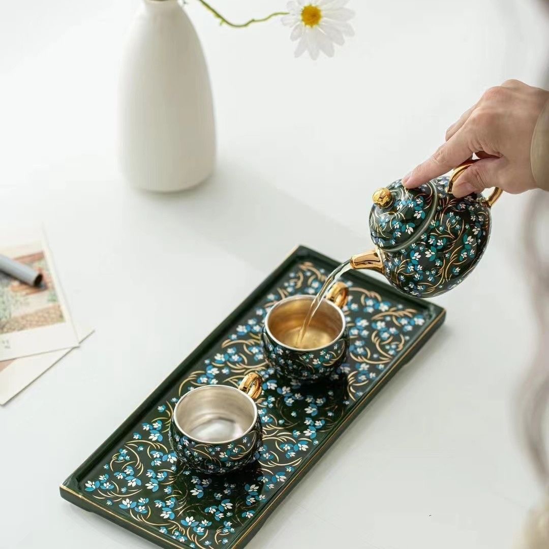 翡翠綠金銀花小套裝