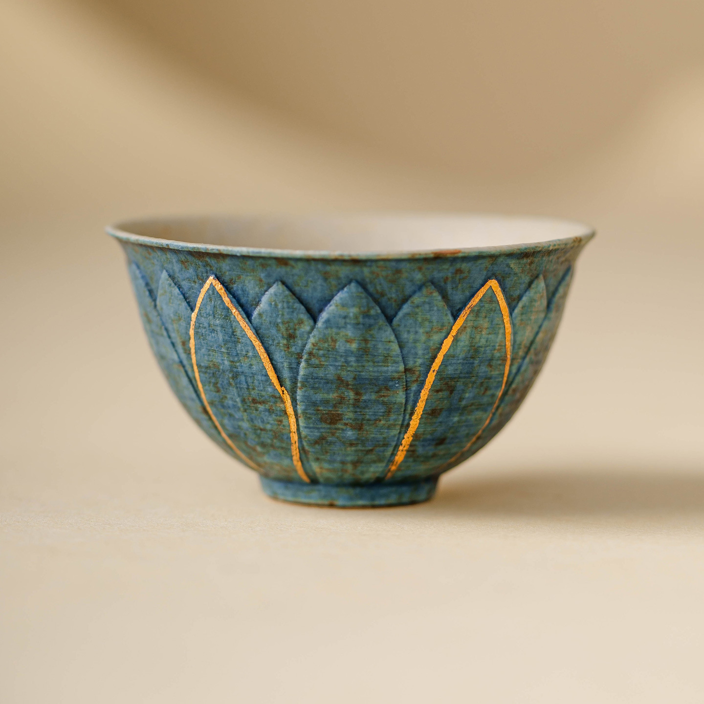 灰藍火石紅品茗杯