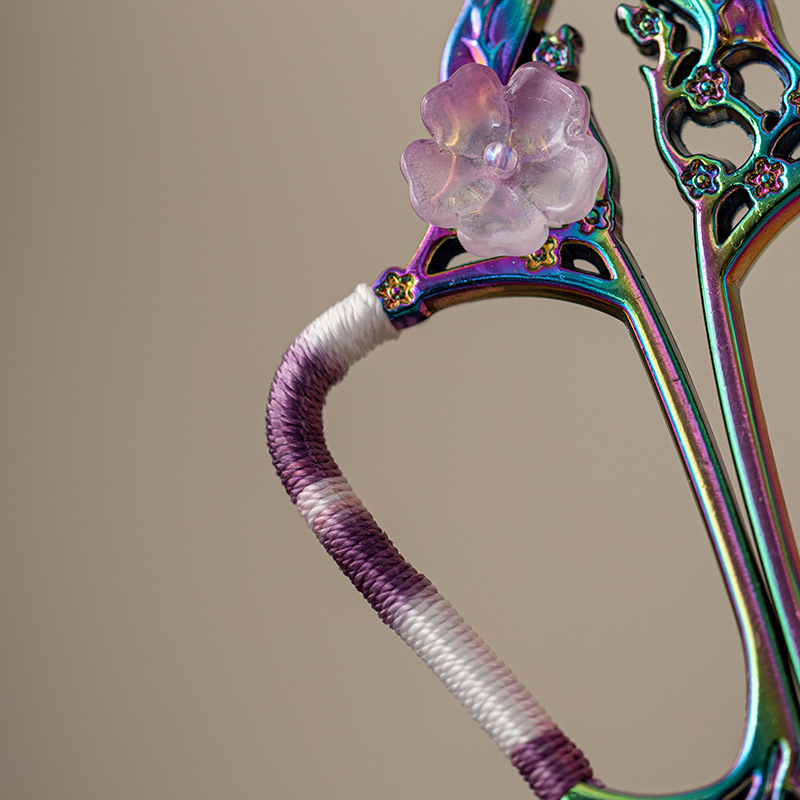 手工編織復古梅花小茶剪