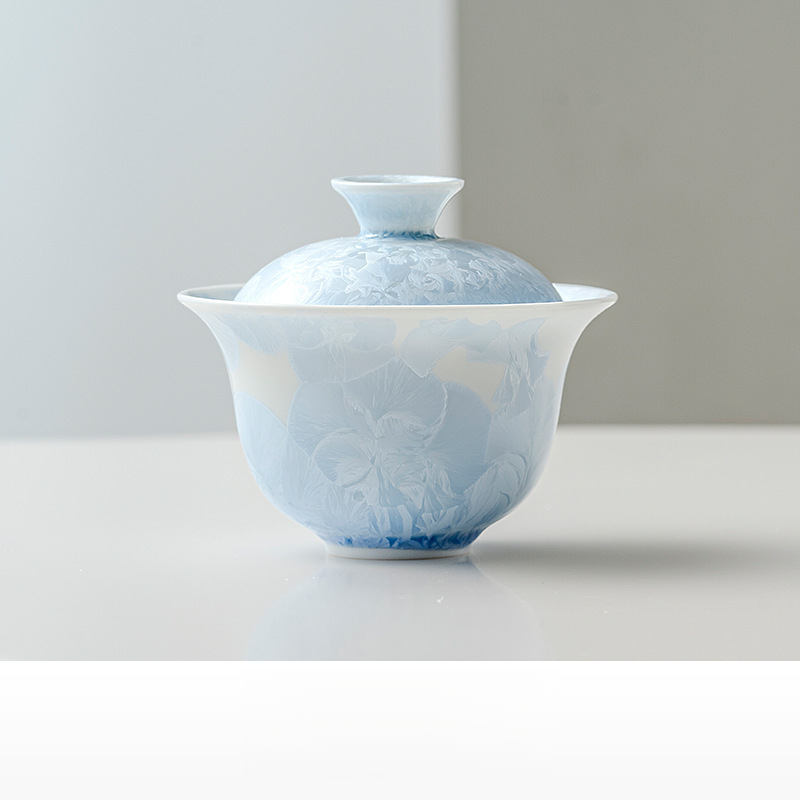 結晶釉窯變花口主人杯單杯