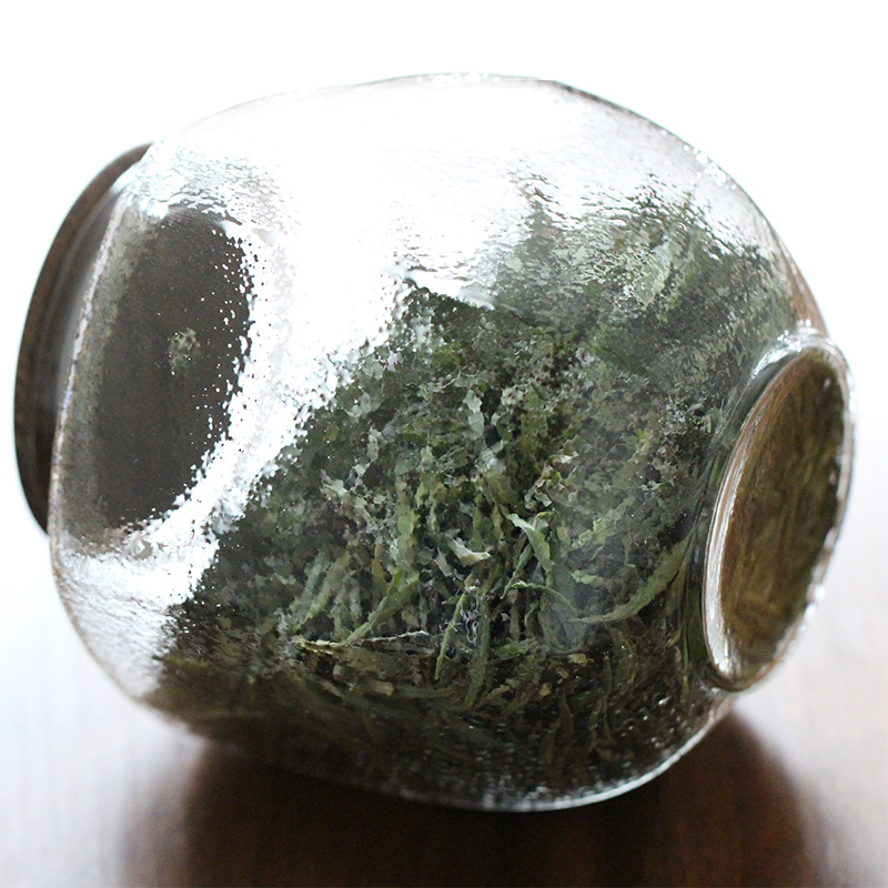 日式錘紋復古銅扣玻璃茶倉