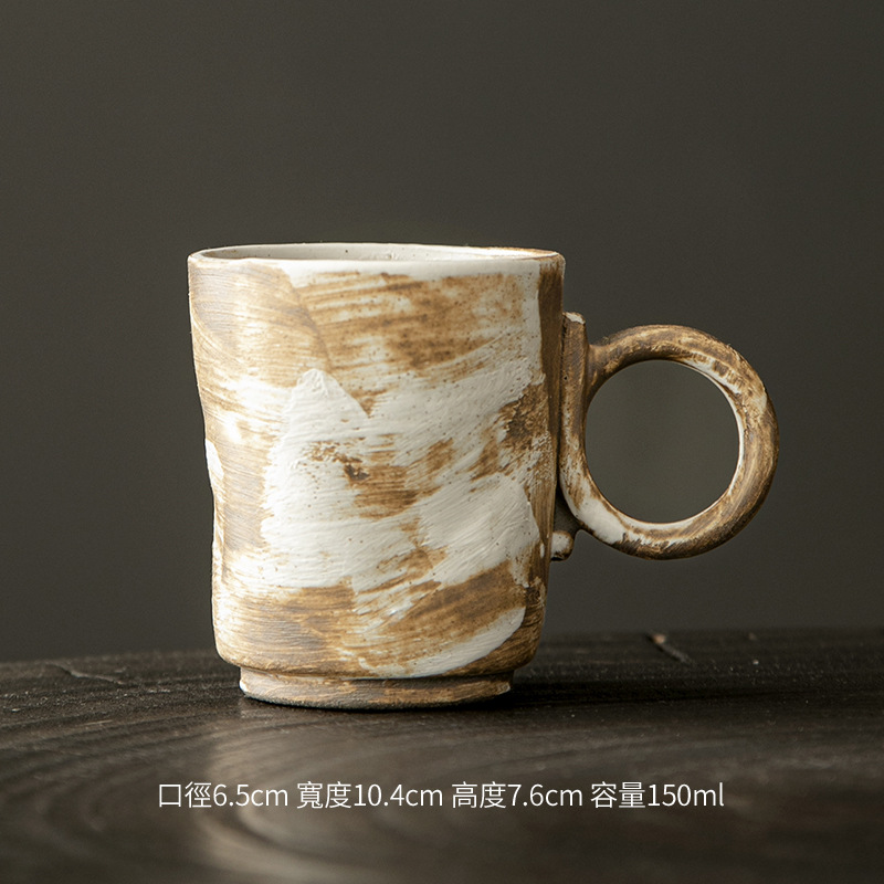 手工復古粗陶咖啡杯