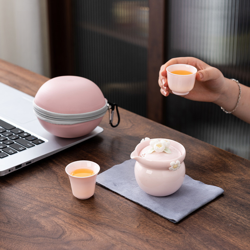 純手工捏粉色櫻花快客杯