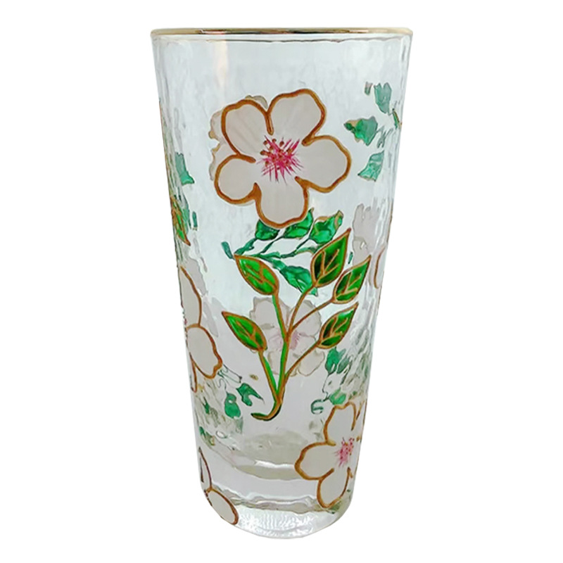 手繪錘紋水晶玻璃杯