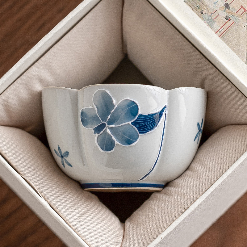 手繪百合花主人杯